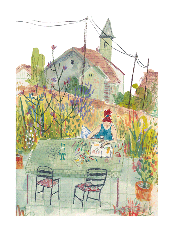 France Gouache Print